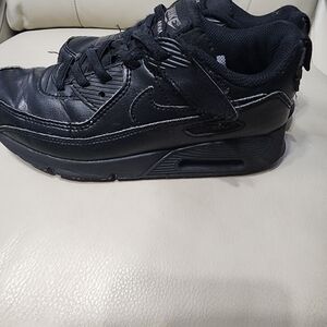 Nike Air Max All-Black Leather Sneaker (Kids)